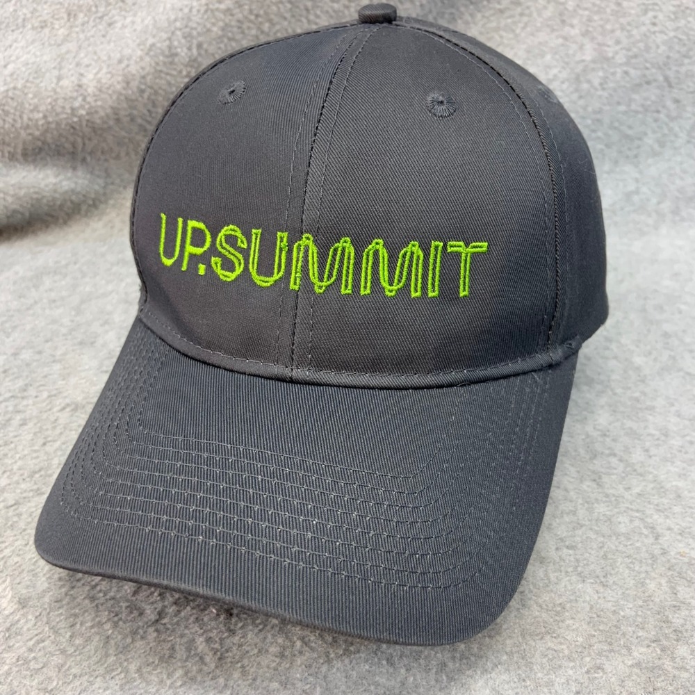 UP.SUMMIT Mens Gray Port Authority Baseball Cap Adjustable Strapback OSFM